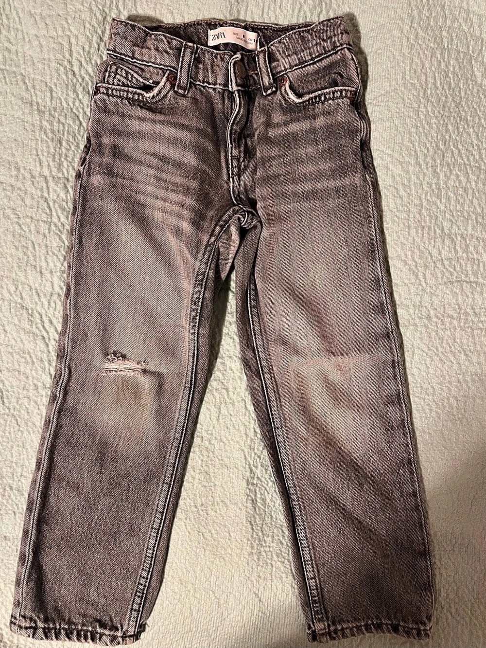 Zara Boys Jeans Size 6 Distressed Grey